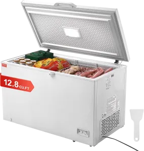 Vevor Chest Freezer 12.8 Cu. Ft. 345L Deep Freezer with Adjustable Thermostat New