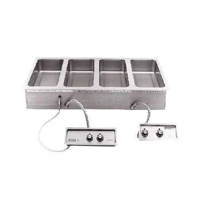 Wells Drop-In Hot Food Well, Holds 4 Full Size Pans with Thermostat Controls