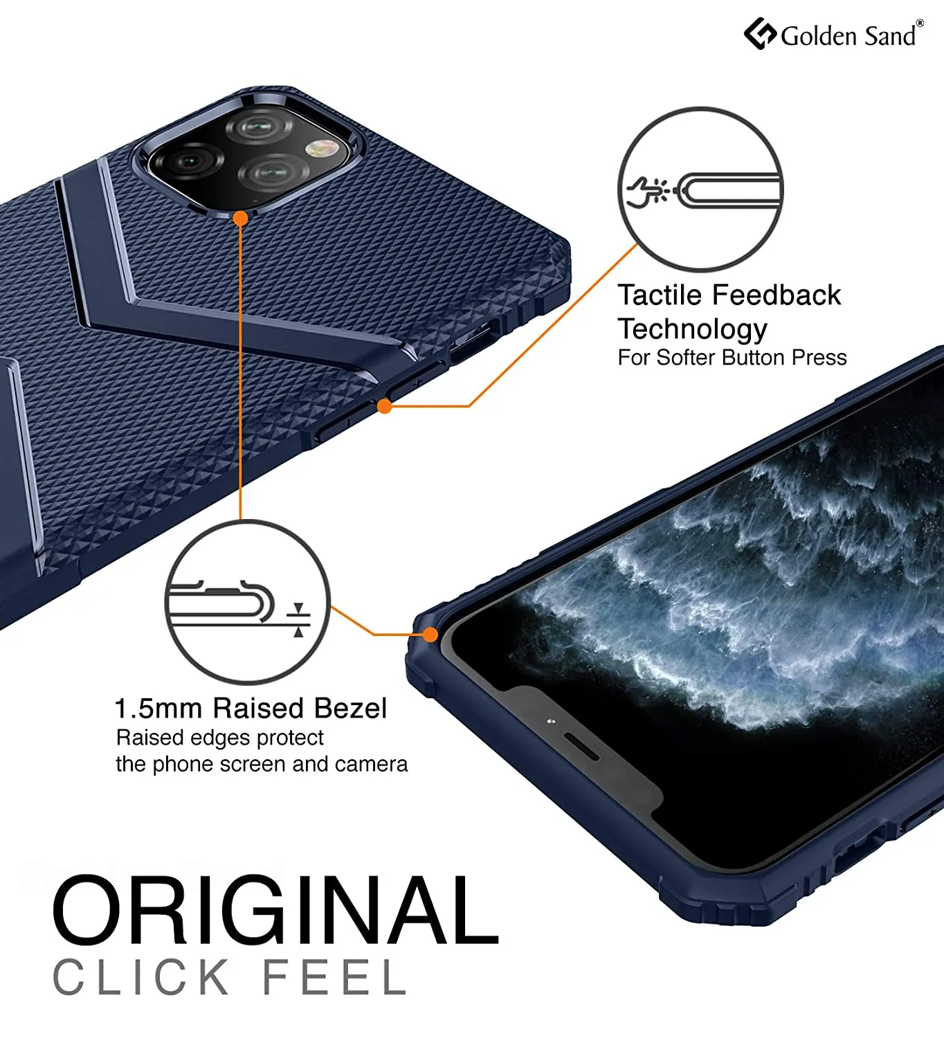 X-Armor Military Series Shock Proof Back Cover for Apple iPhone 11 Pro 5.8 inch, Blue