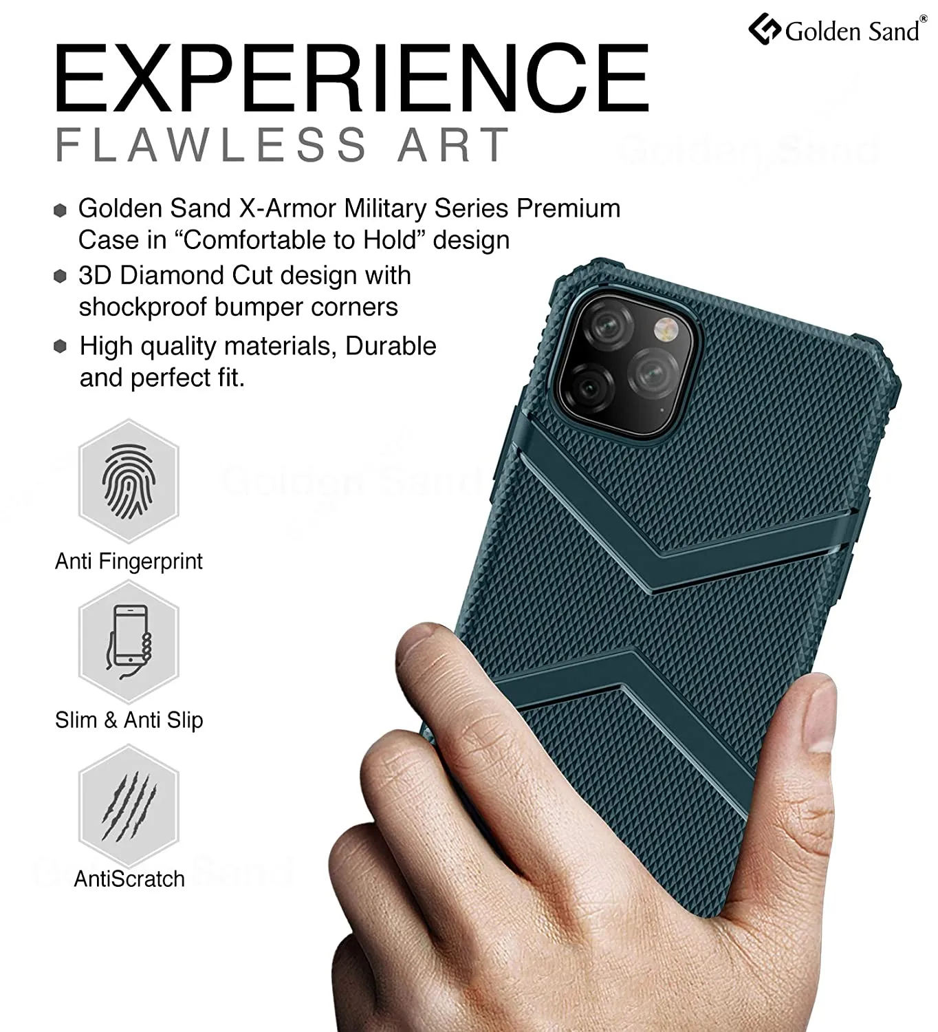X-Armor Military Series Shock Proof Back Cover for Apple iPhone 11 Pro 5.8 inch, Green
