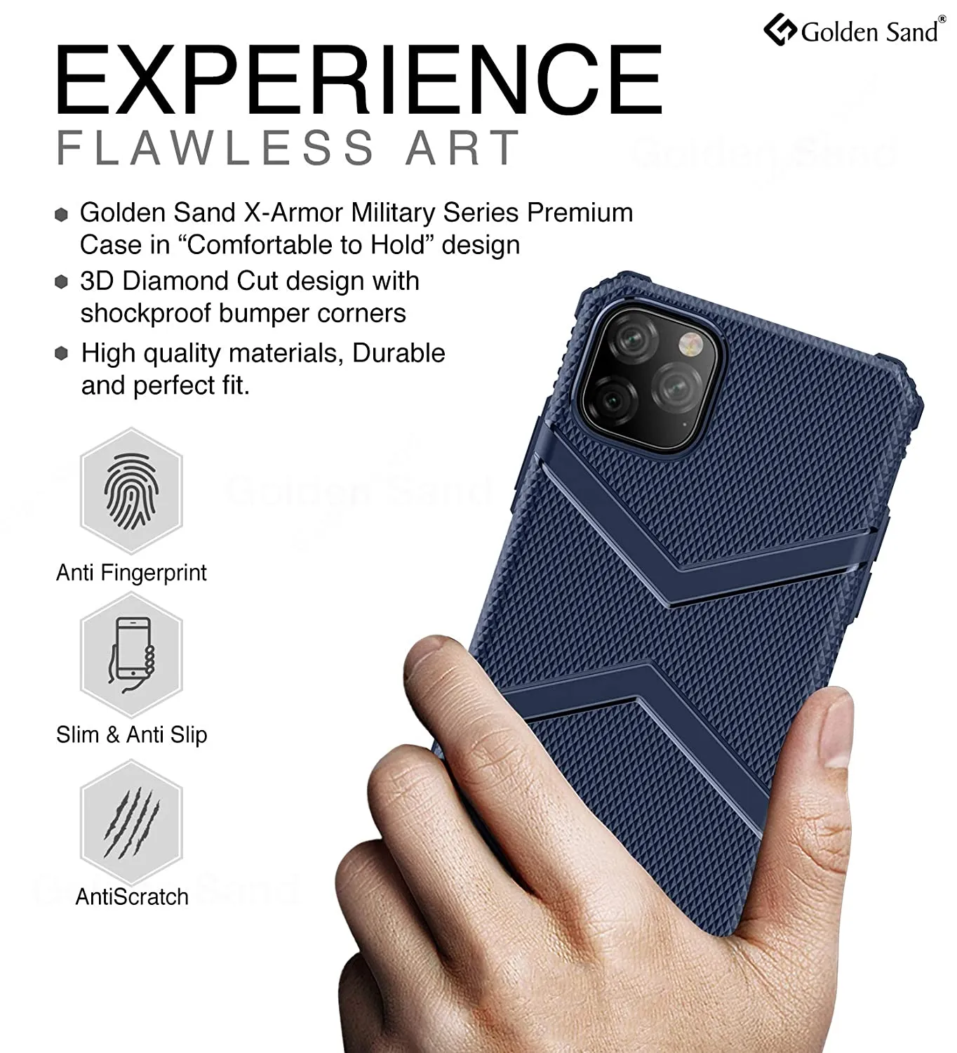 X-Armor Military Series Shock Proof Back Cover for Apple iPhone 11 Pro Max 6.5 inch, Blue