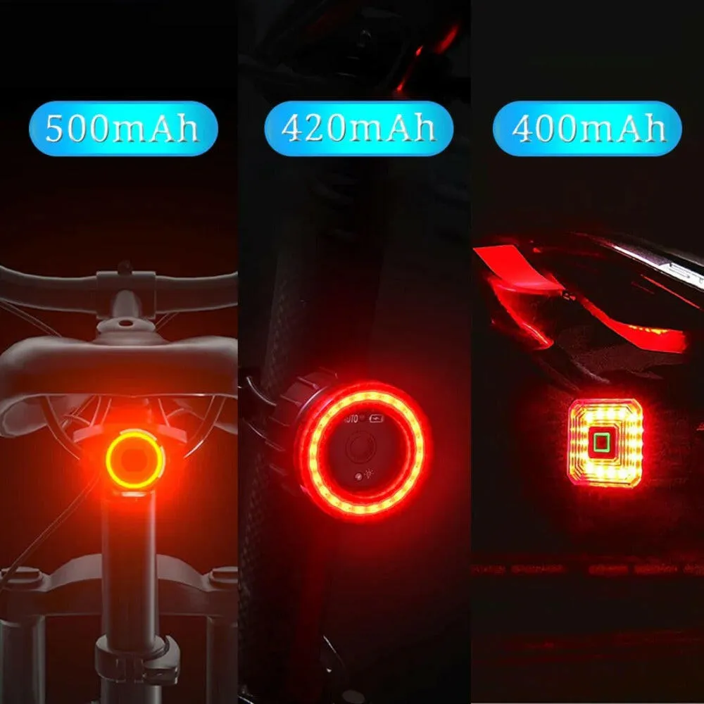 X-Tiger Bike Rear Light IPx6 Waterproof LED Charging Bicycle Smart Auto Brake Sensing Light Accessories Bike Taillight Light