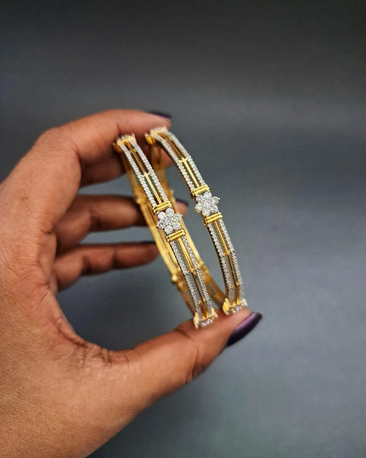 Zevarly Apsara Fine Micro Cut Bangles