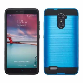 ZTE Grand X Max 2 Case | ZTE Imperial Max/Max Duo Slim Hybrid Dual Layer [Shock Resistant] Armor Case Cover for ZTE Grand X Max 2/Imperial Max/Max Duo LTE - Brush Blue