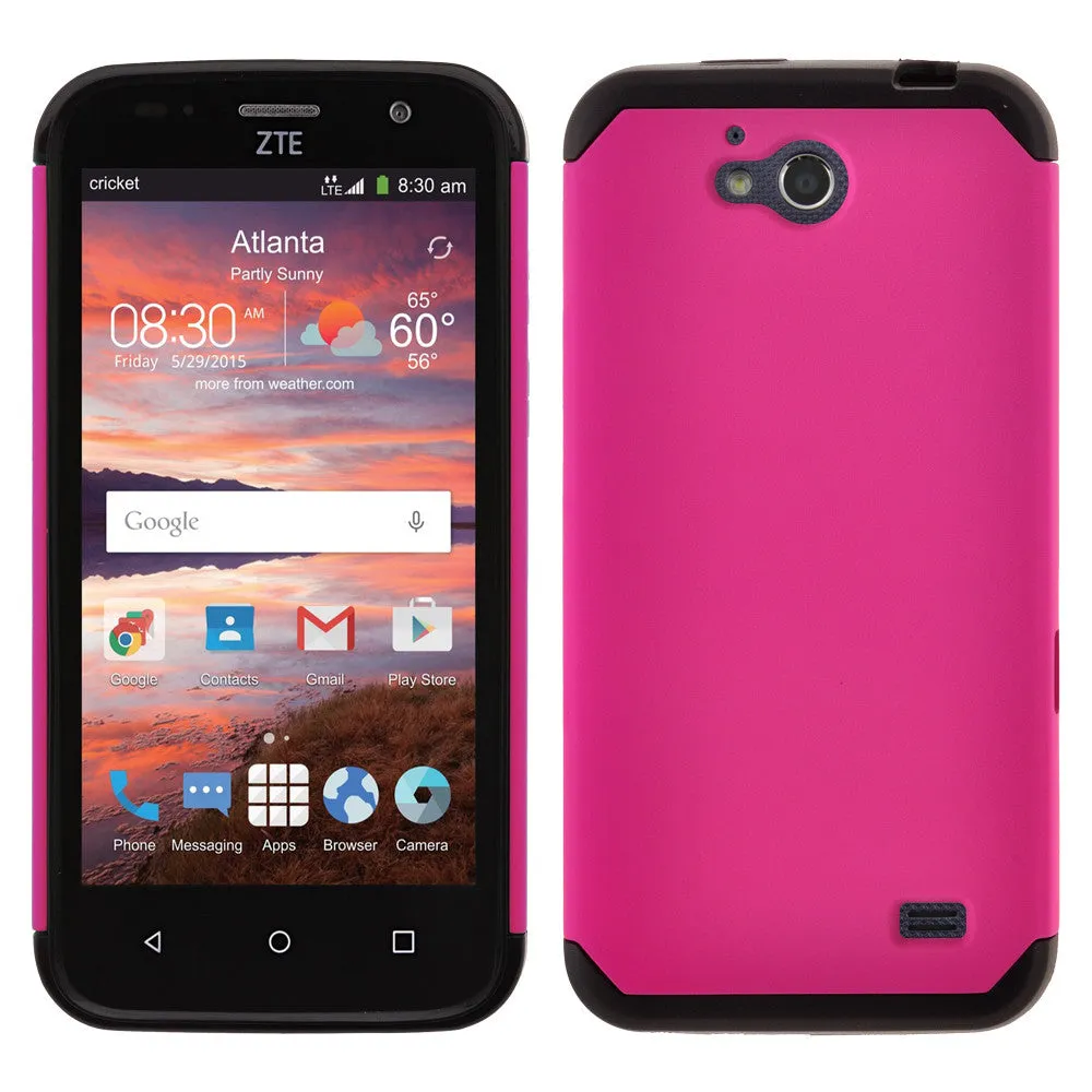 ZTE Overture 2 | ZTE Z813 Case, SlimHybrid Dual Layer Armor[Impact/Shock Resistant] Case for ZTE Overture 2 | ZTE Z813 - Hot Pink/Black