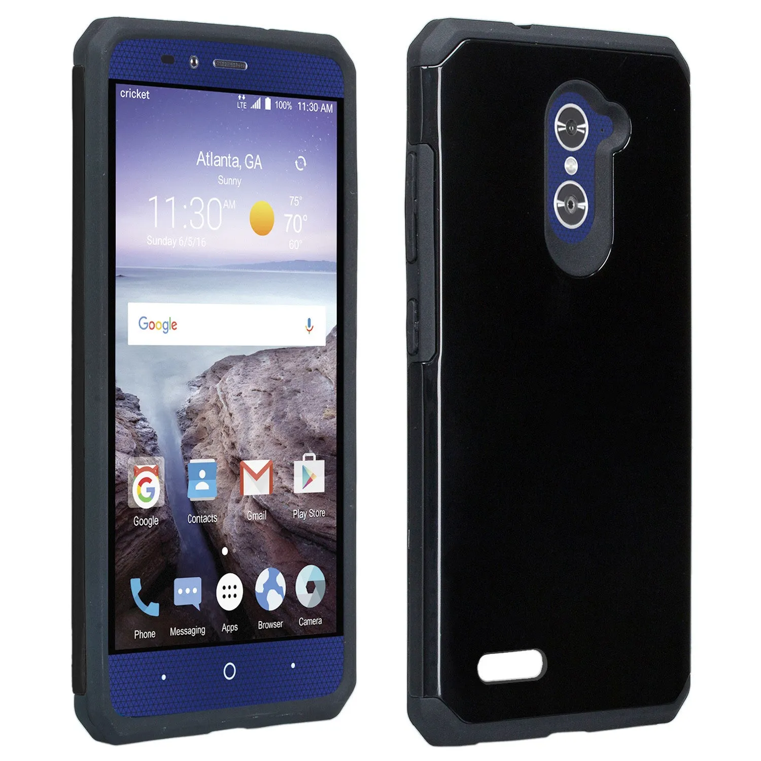 ZTE ZMAX Pro Case, ZTE Blade X Max, ZTE Carry, Slim Hybrid Dual Layer Armor[Shock Absorbent] Case for ZMAX Pro - Black